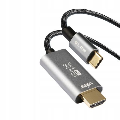 ADAPTER KABEL PRZEJŚCIÓWKA HDMI USB-C 3.1 4K MACBOOK MHL PLECIONKA 200cm 2m na Arena.pl