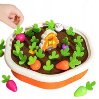 ZABAWKI SENSORYCZNE OGRÓD MARCHEWKI DZIECI UKŁADANKA LICZENIE EDUKACYJNA