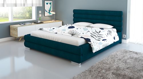 DUŻE ŁÓŻKO SYPIALNIANE 180x200 Z STELAŻEM I POJEMNIKIEM na Arena.pl