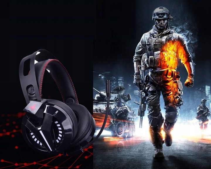 SŁUCHAWKI GAMINGOWE M180PRO do PC PS4 XBOX LED zdjęcie 2
