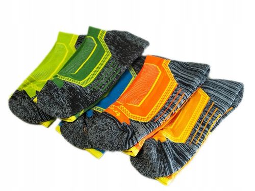 5x Kolorowe skarpetki trekkingowe sportowe super bawełna półfrotte 39-42 na Arena.pl