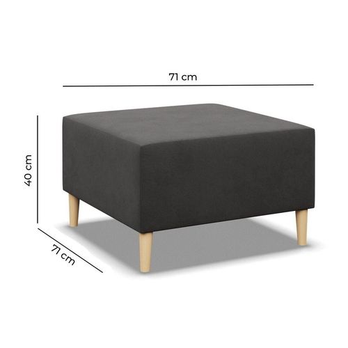 Pufa, podnóżek, MILO, mikrofaza, 71x71x40 cm, szary | TYLETEGOTU na Arena.pl