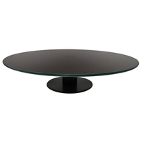 PATERA SZKLANA JEDNOPOZIOMOWA OKRĄGŁA CZARNA NA CIASTO TORT TALERZ 30CM