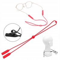 Silikonowy pasek Gumka do okularów sznureczek z regulacją - Czerwony