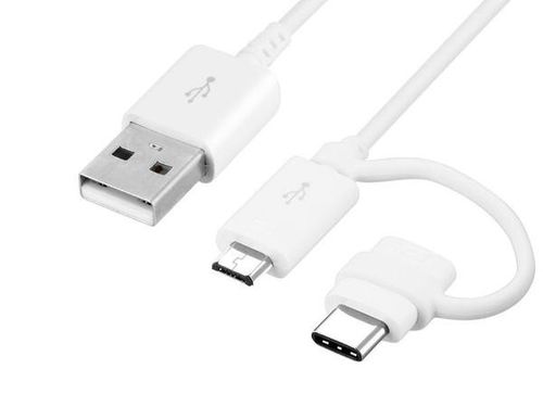 Oryg. Kabel Samsung COMBO Typ C micro USB biały na Arena.pl