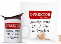 Zestaw Poduszka + Kubek Dla Dyrektora Prezent Z Nadrukiem Ze Zdjęciem