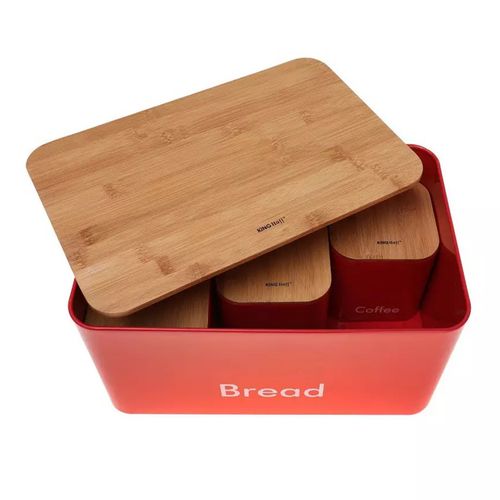 CHLEBAK STALOWY KINGHOFF + 3 POJEMNIKI KH-1085 na Arena.pl