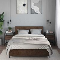 Szafki nocne, 2 szt., brązowy dąb, 40x40x55 cm