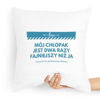 Poduszka Prezent Dla Chłopaka Dwa Razy Fajniejszy Z Nadrukiem Ze Zdjęciem