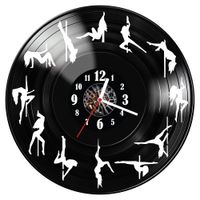 Zegar ścienny z płyty winylowej Pole dance 744.14