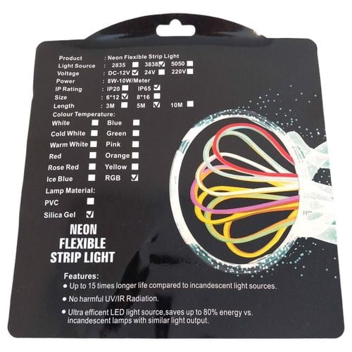 Silikonowa taśma LED NEON RGB 12V 5m Pilot WI-Fi na Arena.pl