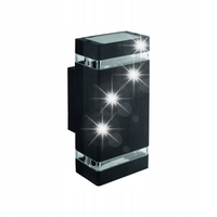 KINKIET OGRODOWY OPRAWA ELEWACYJNA 2x GU10 CZARNA ECO LIGHT OE-3C EC79034