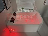 NAROŻNA WANNA Z HYDROMASAŻEM 170X120 CAŁA AKRYLOWA PODGRZEWACZ