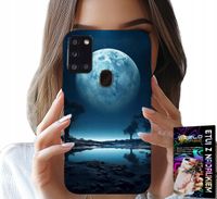 ETUI DO SAMSUNG GALAXY A21s - PEŁNIA KSIĘŻYCA KSIĘŻYC FUTERAŁ + FOLIA