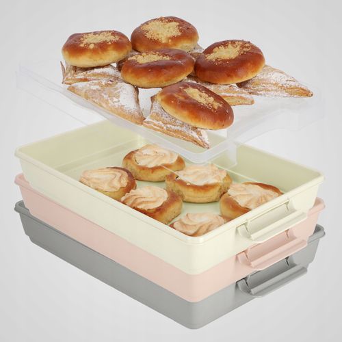 POJEMNIK PUDEŁKO NA CIASTO ŻYWNOŚĆ Z PRZYKRYWKĄ na Arena.pl