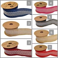 Wstążka juta koronka 5cmX7y