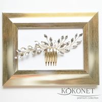 Grzebyk ślubny LUNA gold KOKONET 4-0048b