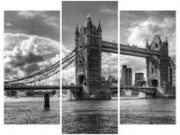 60 90CM OBRAZ 3 ELEM TOWER BRIDGE ŚCIENNY DRUK PŁÓTNO