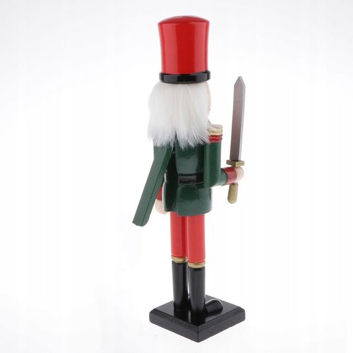 30cm Drewniany Dziadek do Orzechów Solider Figury Model Pacynka Lalka na Arena.pl