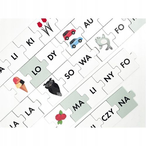 CZYTAM SYLABAMI. KSIĄŻKA + PUZZLE EDUKACYJNE. SYLABY NAUKA CZYTANIA PREZENT na Arena.pl