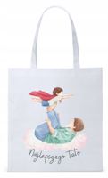 Dla Taty Ojca Tatusia Torba Eco Biała Shopper Z Nadrukiem Ze Zdjęciem