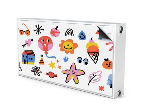 MATA Magnetyczna Na Grzejnik Kolorowe Postacie Komiks 90cm x 60cm na Arena.pl