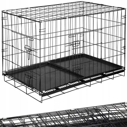 KLATKA KOJEC DLA PSA PSÓW KOTA MOCNY WYBIEG METALOWA DUŻA 100x70x60cm na Arena.pl