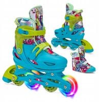 Rolki dziecięce ATTABO Turbojet LED niebieskie Świecące Regulacja rozmiaru