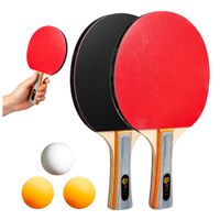 Zestaw do ping ponga tenisa stołowego 2 paletki rakietki + 3 piłeczki