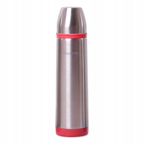 KUBEK TERMICZNY TERMOS STALOWY 100% SCZELNY pojemny bidon KAMILLE 1l na Arena.pl