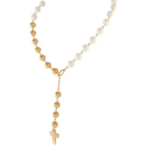 naszyjnik z agatami i z krzyżykiem z kolekcji heavenly (c23/kor/165/au) na Arena.pl