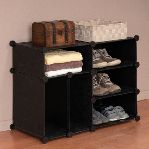 Czarny regał LOW - system wtykowy na Arena.pl