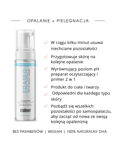 MineTan Tan Eraser Pianka Do Usuwania Samoopalacza 200ml na Arena.pl