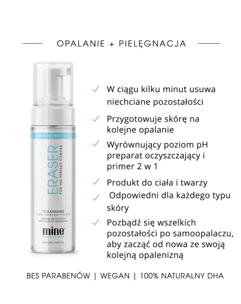 MineTan Tan Eraser Pianka Do Usuwania Samoopalacza 200ml zdjęcie 3