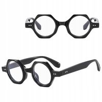 Okulary Lenonki Zerówki do KOMPUTERA TV Smartfon BLUE LIGHT Czarne STYLION