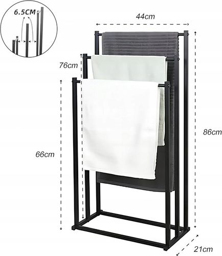 STOJAK NA RĘCZNIKI WIESZAK STOJĄCY PODŁOGOWY DO ŁAZIENKI METALOWY STABILNY na Arena.pl