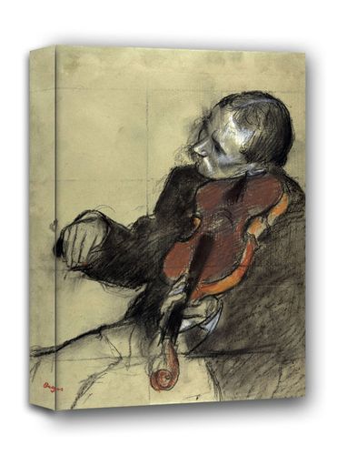 Violinist, Study for The Dance Lesson, Edgar Degas - obraz na płótnie 30x40 cm na Arena.pl