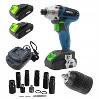 Klucz udarowy 750nm nasadki 2xbaterie ładowarka walizka 3ah 21v KD3408