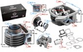 ZESTAW GŁOWICA CYLINDER 80 cc SKUTER GY6 4T ZIPP