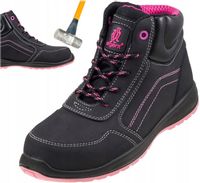 Buty robocze damskie TRZEWIKI SKÓRZANE ochronne z NOSKIEM BHP URGENT