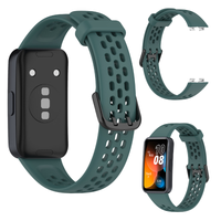Pasek do Huawei Band 8 9 10 silikonowy bransoleta opaska na zegarek zielony