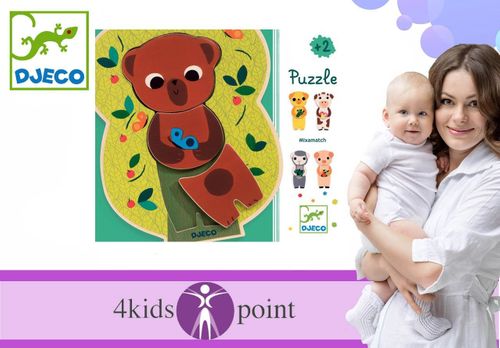 Drewniane puzzle miś Djeco na Arena.pl