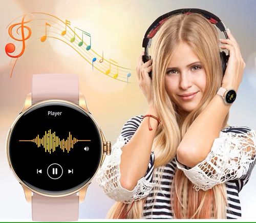 Smartwatch Damski Rubicon RNCF35 ROSE GOLD Bransoleta + Pasek Pink na Arena.pl