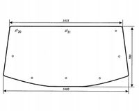 szyba tylna - tył ciągnika URSUS 1634 kabina Kunów 1997r