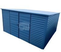 Domek Ogrodowy - Schowek 4x2,5 Brama Dwuskrzydłowa Antracyt PRO261