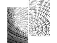 60X60CM SZARY WIR DWU OBRAZ ŚCIAN