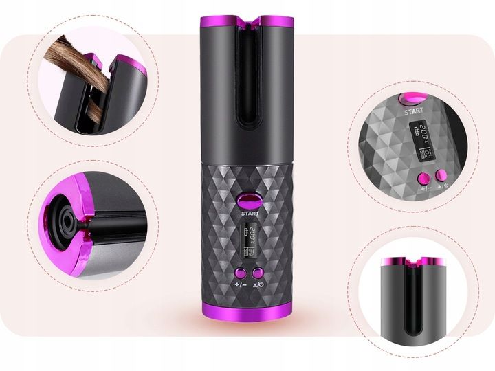 LOKÓWKA AUTOMATYCZNA LCD TIMER OBROTOWA FALOWNICA LOKÓWKA DO WŁOSÓW zdjęcie 4