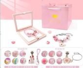 Zestaw Do Robienia Bransoletek Naszyjników Kreatywny Dla Dzieci Charms Diy