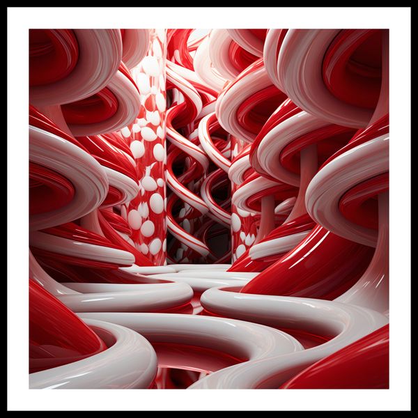 Plakat 50x50cm Czerwone Wiry zdjęcie 3