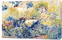 Obraz 90x60cm The Artist's Garden, Henri-Edmond Cross do Salonu